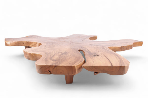 Brown Free Form Living Edge One Slab Coffee Table, 106 Inch x 86 Inch