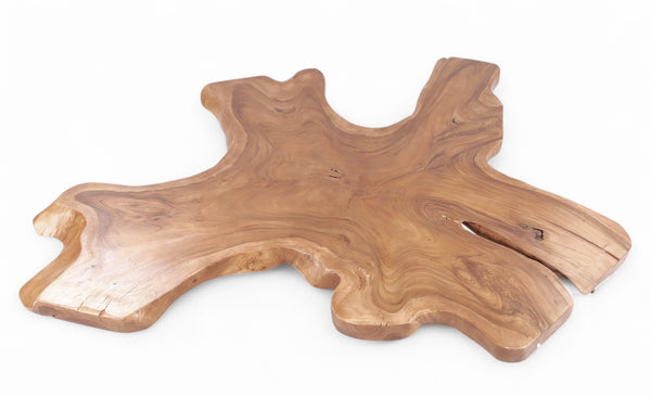 Brown Free Form Living Edge One Slab Coffee Table, 106 Inch x 86 Inch