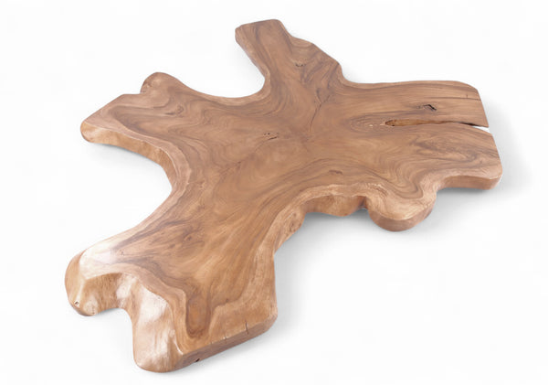 Brown Free Form Living Edge One Slab Coffee Table, 106 Inch x 86 Inch