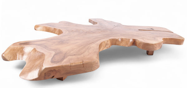 Brown Free Form Living Edge One Slab Coffee Table, 106 Inch x 86 Inch