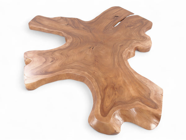 Brown Free Form Living Edge One Slab Coffee Table, 106 Inch x 86 Inch