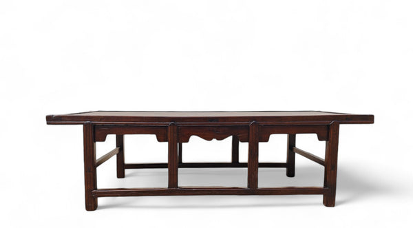 Antique Coffee Table,  Rattan Top