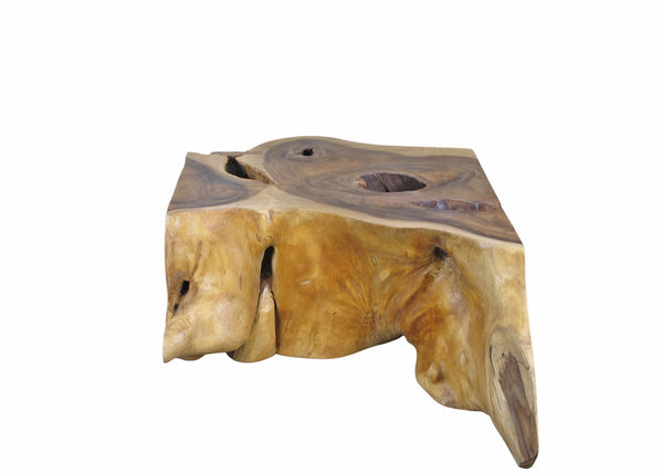 Nature Free Form Brown Block Coffee Table