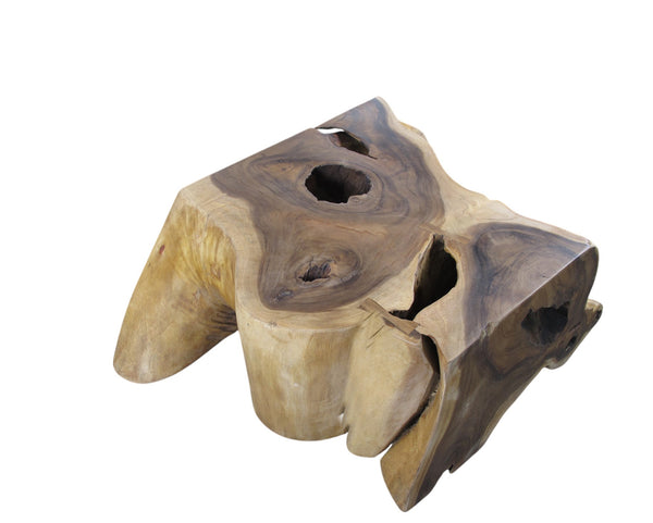 Nature Free Form Brown Block Coffee Table