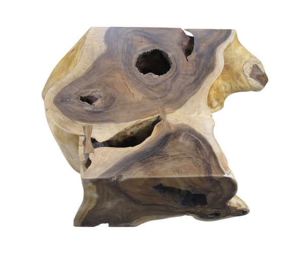 Nature Free Form Brown Block Coffee Table