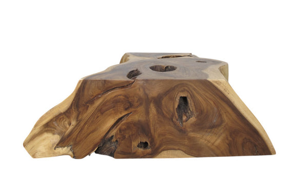 Nature Free Form Brown Block Coffee Table