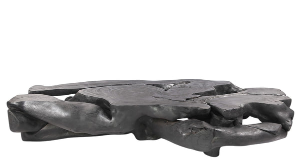 104” Inch Organic Black Suar Wood Coffee Table