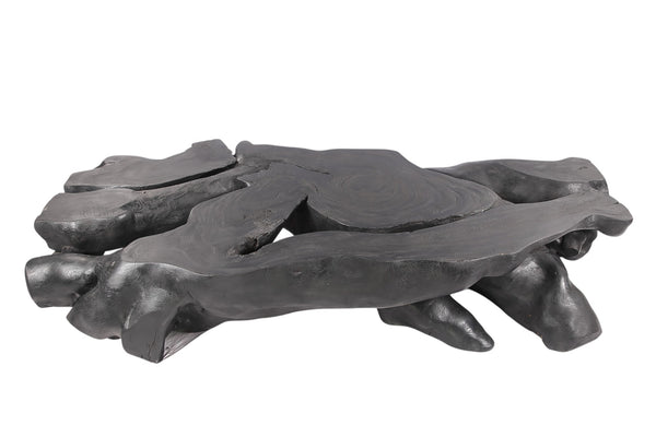 104” Inch Organic Black Suar Wood Coffee Table