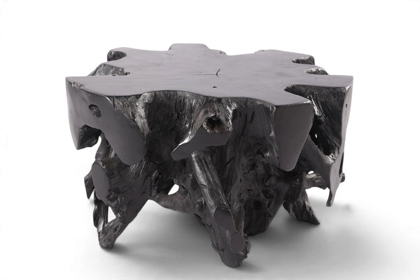30” Diameter Black Teak Root Coffee Table