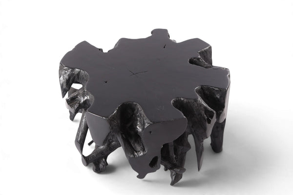30” Diameter Black Teak Root Coffee Table