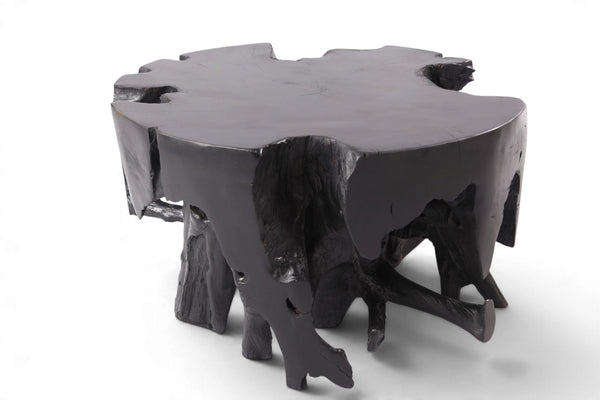 30” Diameter Black Teak Root Coffee Table 2