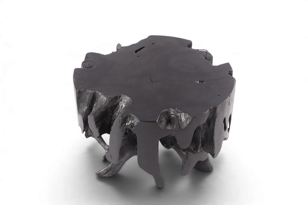 30” Diameter Black Teak Root Coffee Table 4