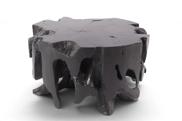 30” Diameter Black Teak Root Coffee Table 4