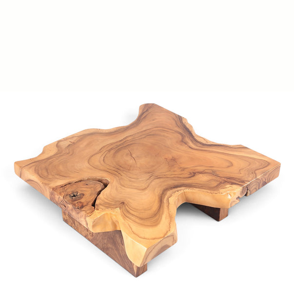 Brown Living Edge Free Form Coffee Table 72