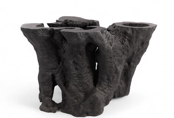 Sculptured Black Root Dining Table Base
