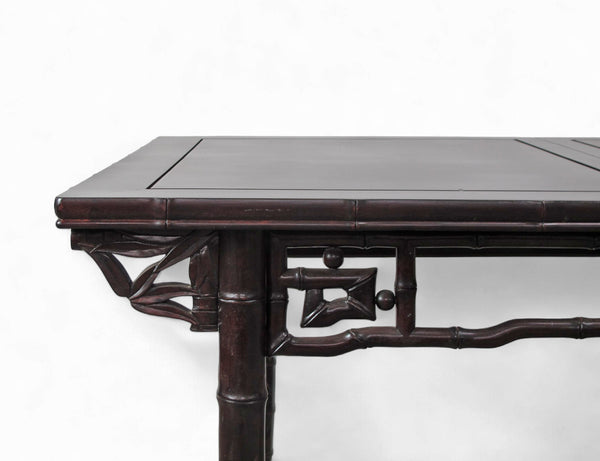 94" Long Rosewood Dining Table and 8 Chair Set