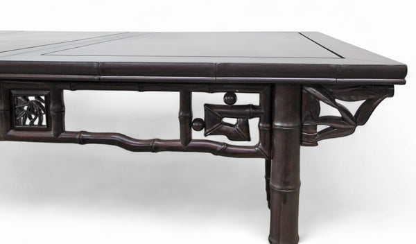 94" Long Rosewood Dining Table and 8 Chair Set