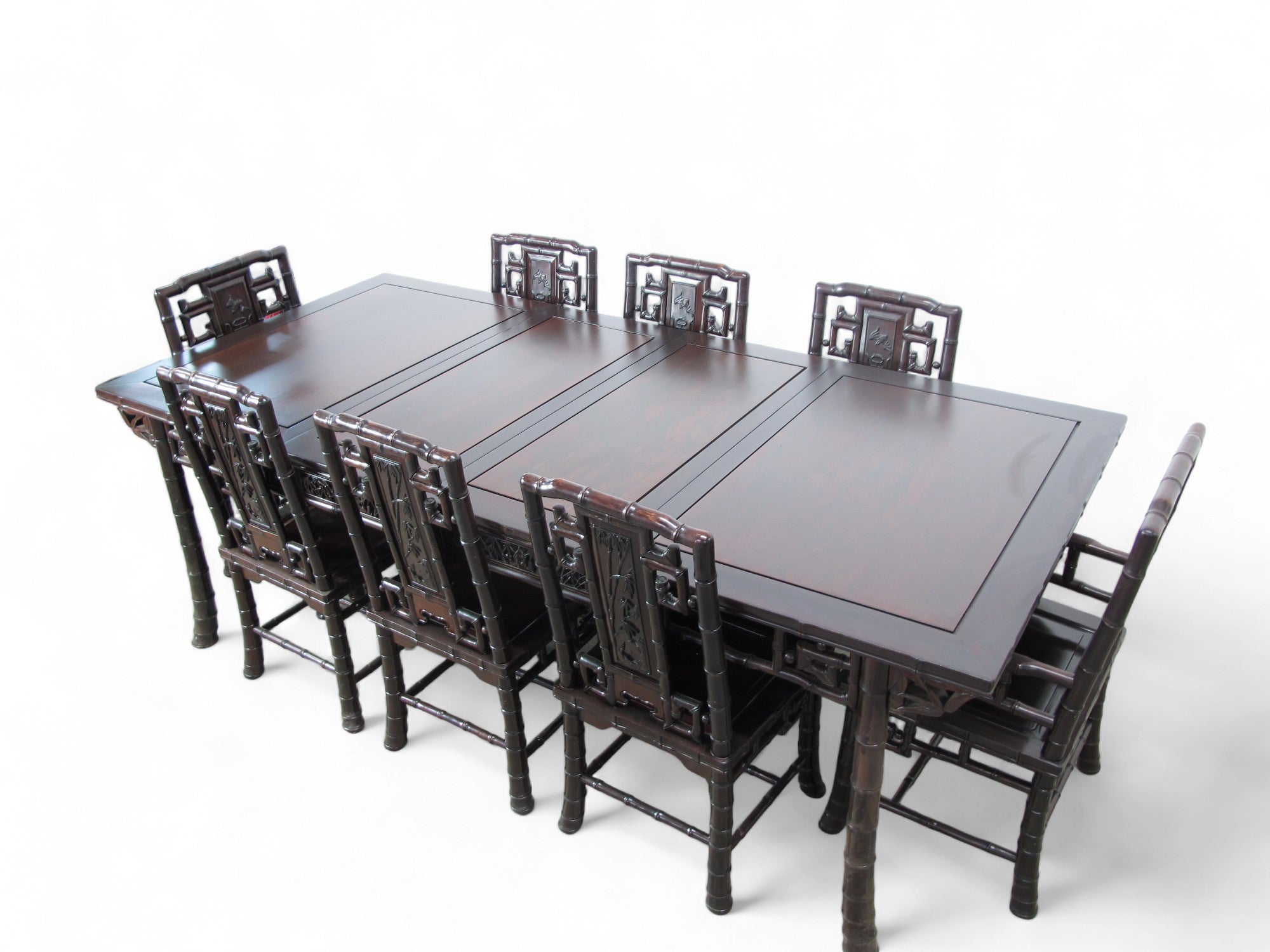94 Long Rosewood Dining Table and 8 Chair Set Dyag East