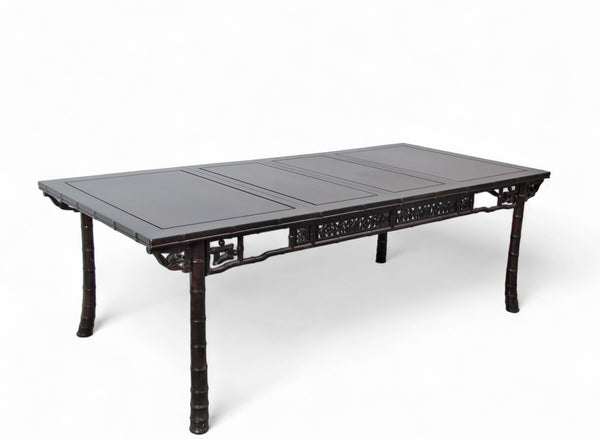 94" Long Rosewood Dining Table and 8 Chair Set