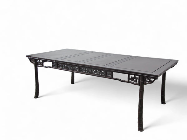 94" Long Rosewood Dining Table and 8 Chair Set