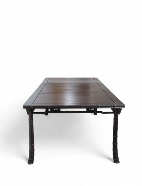 94" Long Rosewood Dining Table and 8 Chair Set