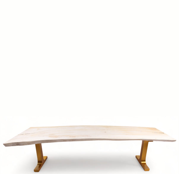 118" Inch White Living Dining Table