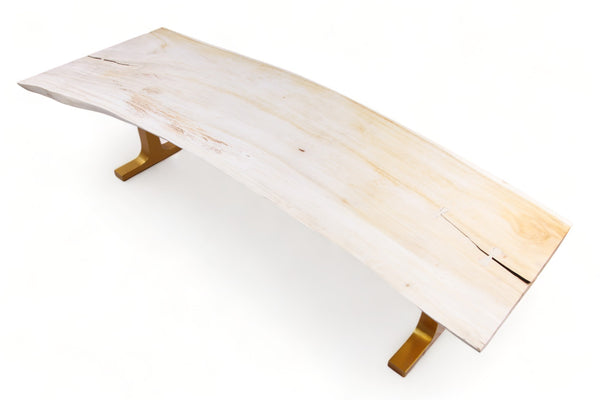 118" Inch White Living Dining Table