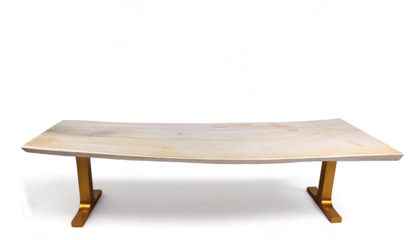 118" Inch White Living Dining Table