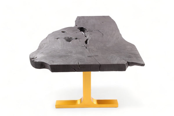 98" Inch Black Living Edge Desk or Dining Table - 2