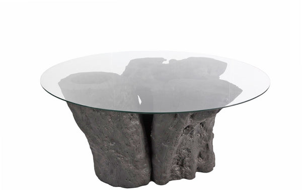 Round 63" Diameter Black Root Dining Table