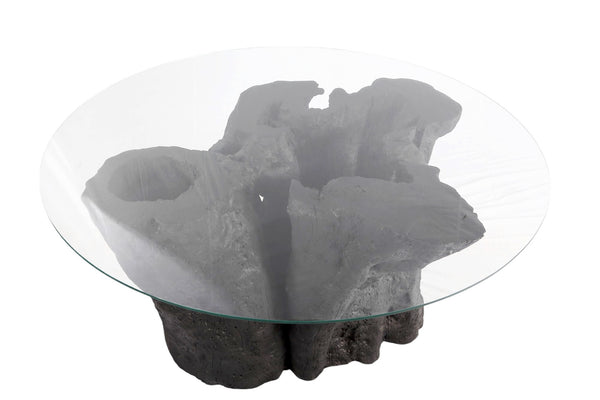 Round 63" Diameter Black Root Dining Table