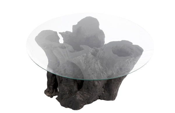 Round 63" Diameter Black Root Dining Table