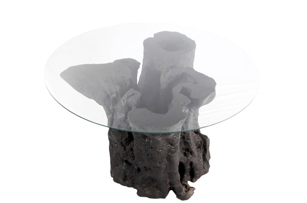 Round 63" Diameter Black Root Dining Table