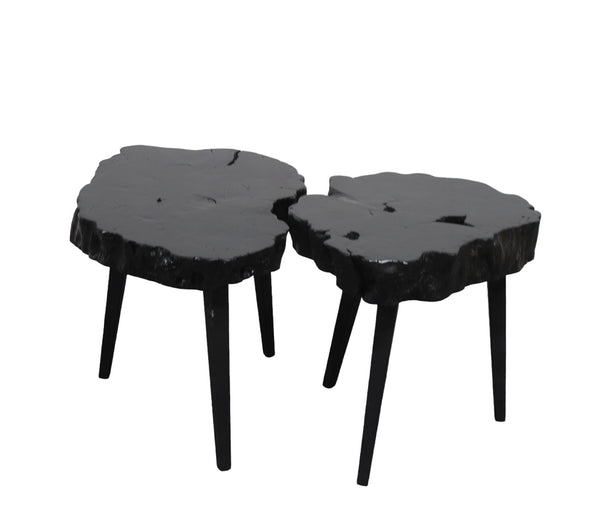 Black Lychee Living Edge Accent or Side Table 2