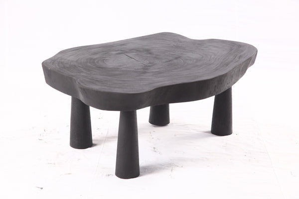 Black Living Edge One Slab Coffee Table 331