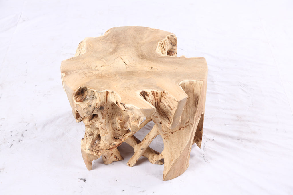 Free Form 23” Organic Teak Root Side Table 7.3