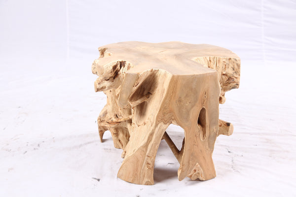 Free Form 23” Organic Teak Root Side Table 7.3
