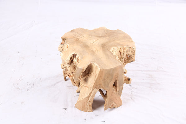 Free Form 23” Organic Teak Root Side Table 7.3