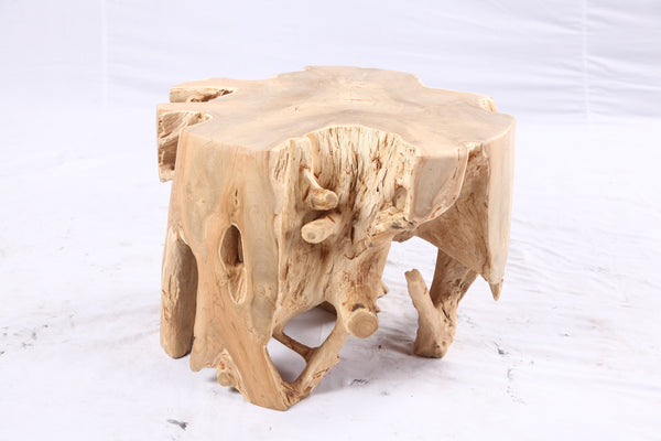 Free Form 23” Organic Teak Root Side Table 7.3