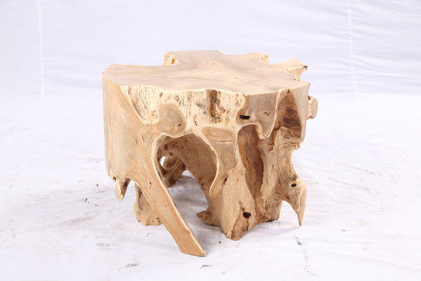 Free Form 23” Organic Teak Root Side Table 7.3