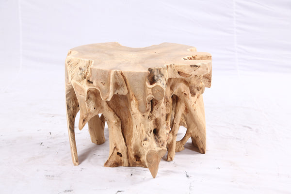 Free Form 23” Organic Teak Root Side Table 7.3