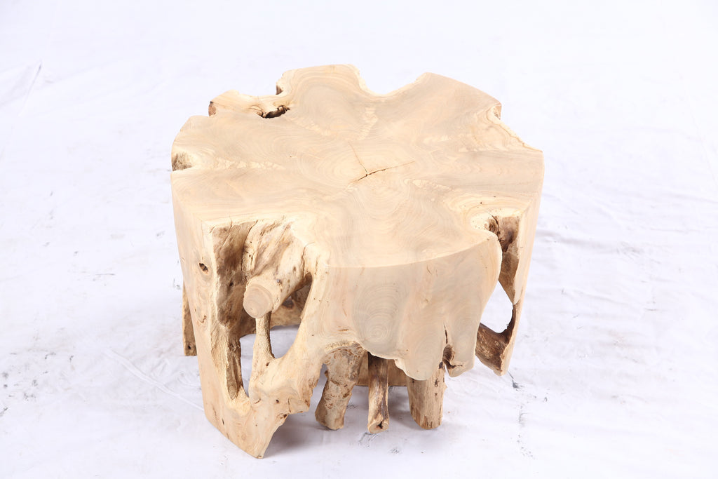 Free Form 23” Organic Teak Root Side Table 7.4