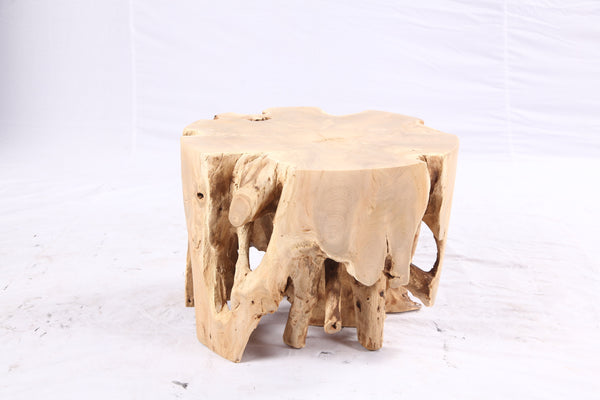 Free Form 23” Organic Teak Root Side Table 7.4