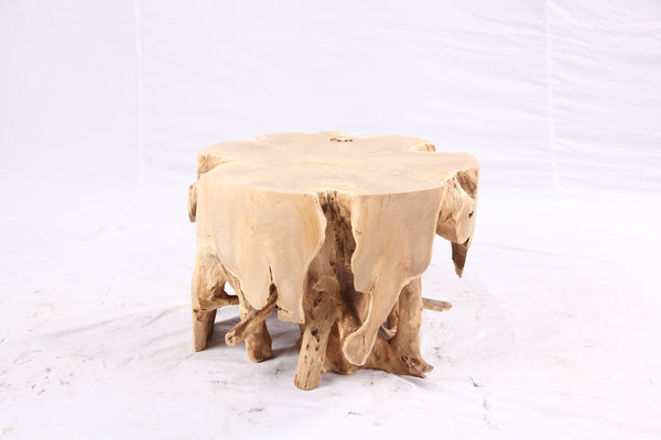 Free Form 23” Organic Teak Root Side Table 7.4