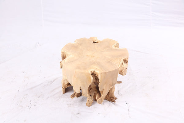 Free Form 23” Organic Teak Root Side Table 7.4