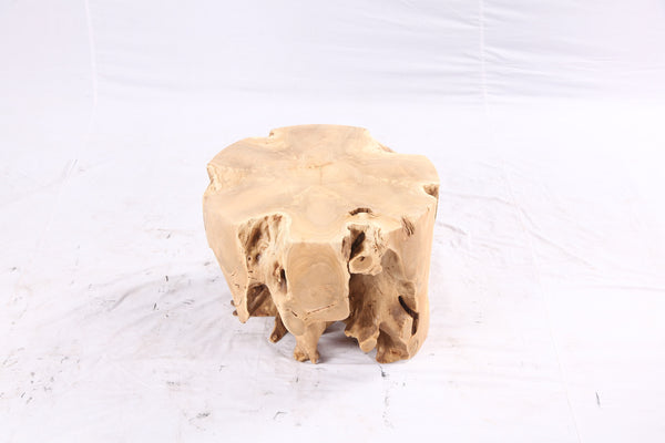 Free Form 23” Organic Teak Root Side Table 7.4
