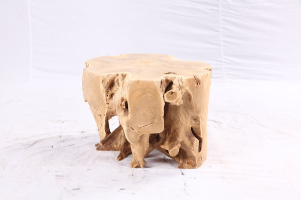 Free Form 23” Organic Teak Root Side Table 7.4
