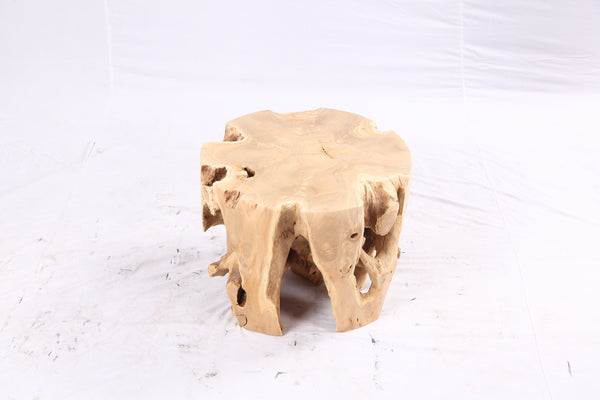 Free Form 23” Organic Teak Root Side Table 7.4