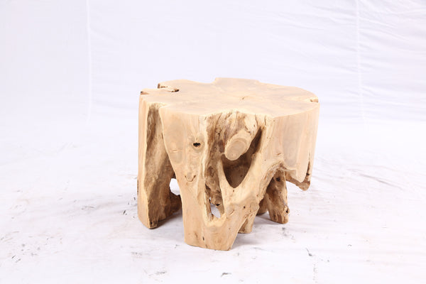 Free Form 23” Organic Teak Root Side Table 7.4