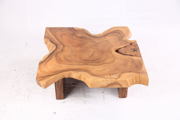 Brown Living Edge Free Form Coffee Table 72